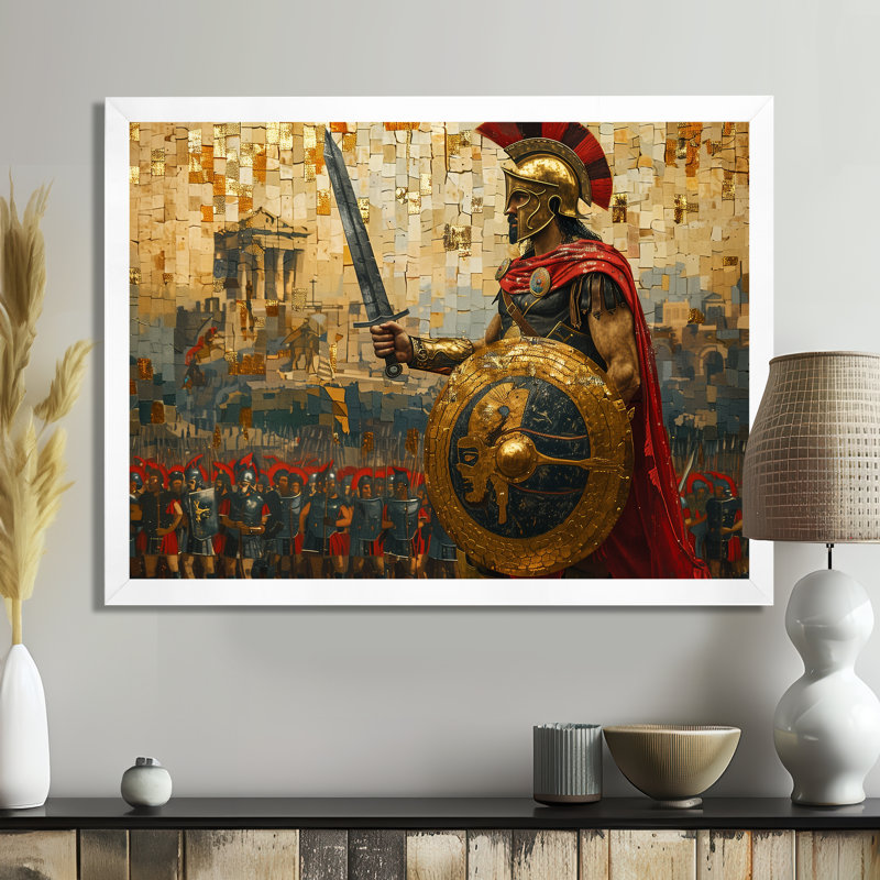 Barry - art mural armée, H 16 po x l 32 po x P 1 po, Toile encadrée blanche avec une seule photo