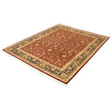 One-of-a-Kind Rectangle 8'1" X 10'3" New Age Wool Area Rug in Dark Red/Beige/Black
