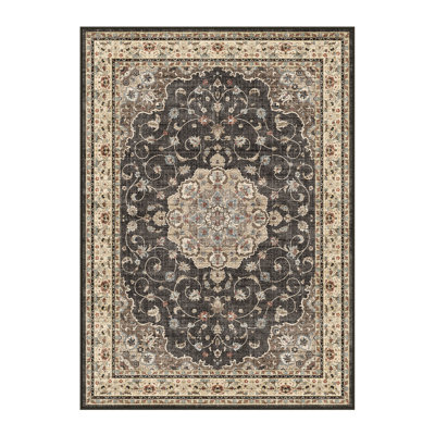 Tapis noir de style persan Haven