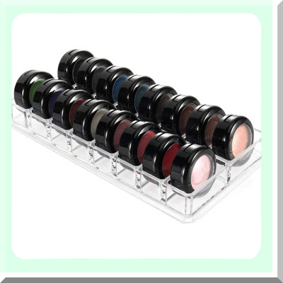 ClearView 16-Slot Makeup Organizer: Perfect for Shadows, Blush, Highlighters & More