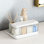 Panier de rangement YouCopia HideAway, organisateur de comptoir de salle de bain avec séparateurs réglables et couvercle