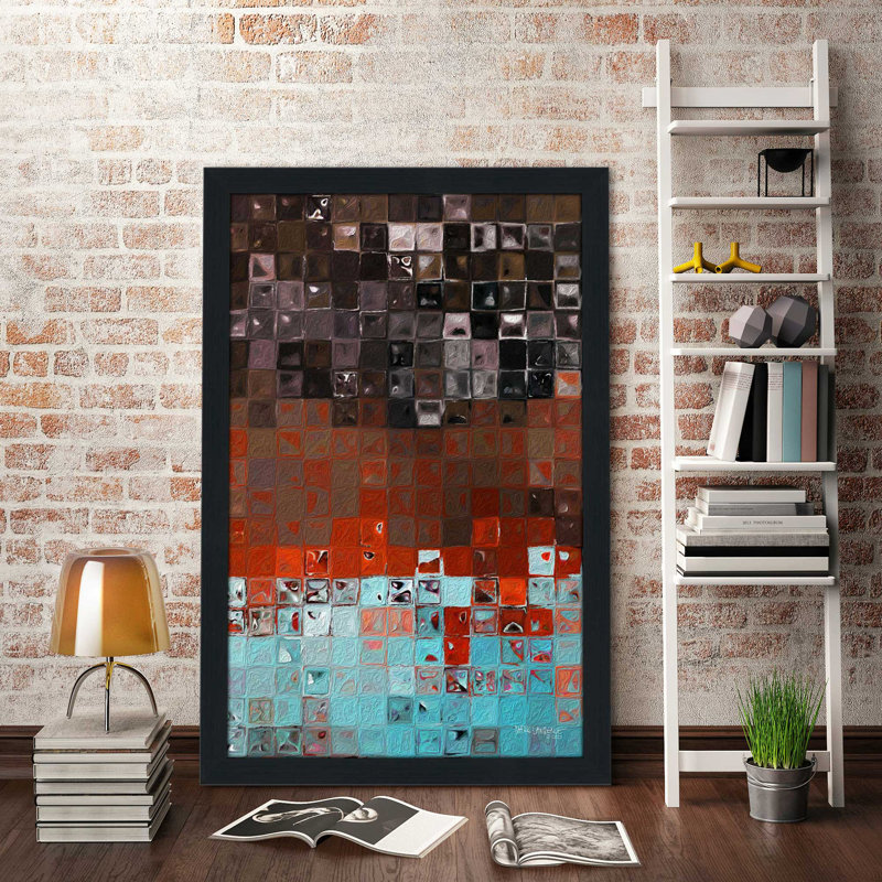 "Exode 33:14, marche paisible avec Dieu (carré)" par Mark Lawrence, reproduction sur acrylique, Cadre espresso