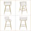 Ensemble de 2 tabourets de bar George avec tabourets de bar rembourrés en velours et à haut dossier et 4 pieds en métal pour îlot de cuisine-709225471