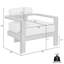Chaises longues modernes en bois d'eucalyptus patiné avec coussins confortables