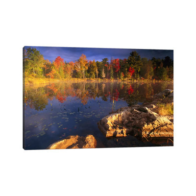 Lang Lake, FallColours, Ontario, Canada by Tim Fitzharris - Wrapped Canvas Print