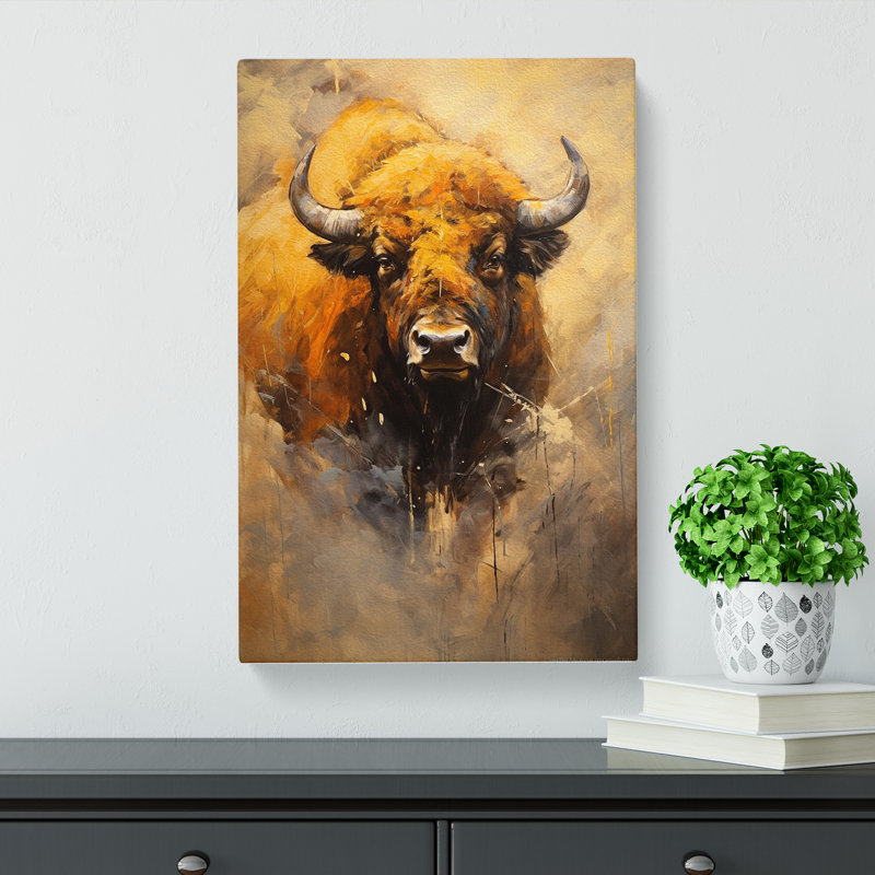Bison Contemporary No.2 - Print, 76cm H x 50cm W x 3cm D