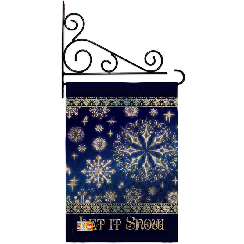 Wonderland en toile jute 19 x 13 po let it rêve de neige drapeau de jardin