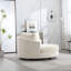 Fauteuil demi-tonneau surdimensionné avec housse-100902698