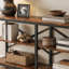 Canapé rustique de style campagnard, table de couloir 3 étages, console, meuble télé, bibliothèque