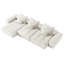 Canapé modulaire en chenille avec repose-pieds et coussins Boneless-344732532