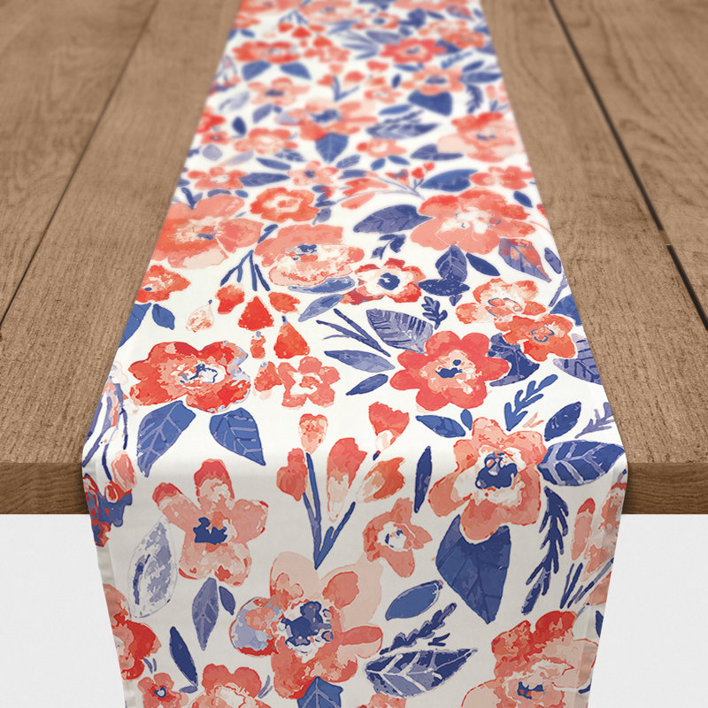 Fitzwater Patchy Flowers Table Runner, 90" L x 16" W