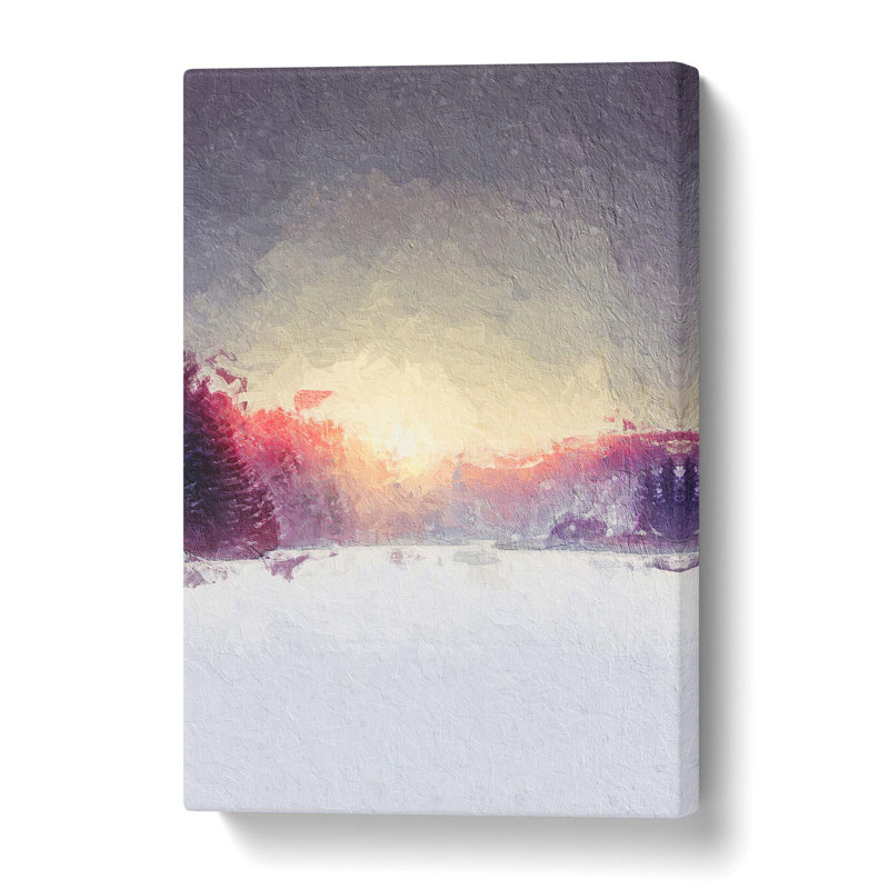 Winter Sunset in Wisconsin - Wrapped Canvas, 50.8 cm H x 35.6 cm W