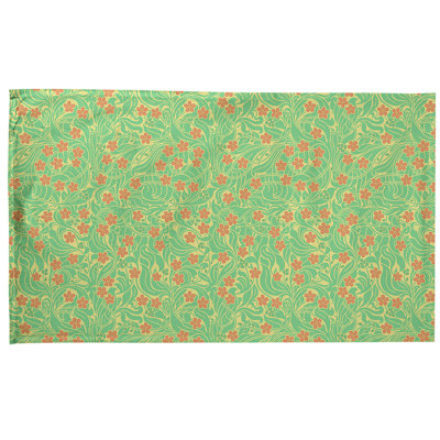 Serviette de thé à motif floral tourbillony
