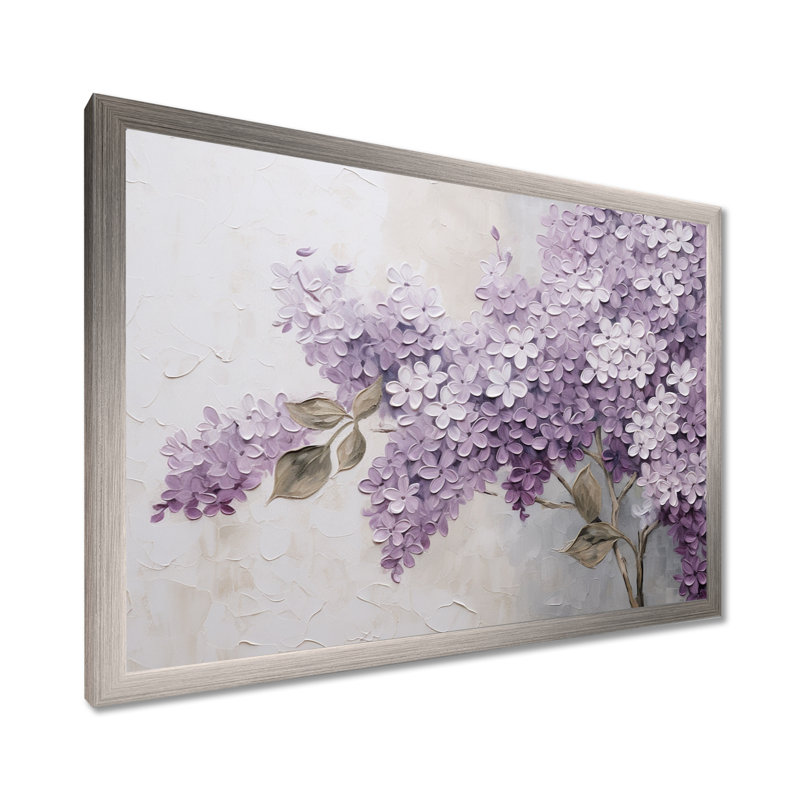 Magnifique paysage de rêve lilas - décoration murale lilas, Cadre photo unique, H 30 po x l 40 po, Argent argent