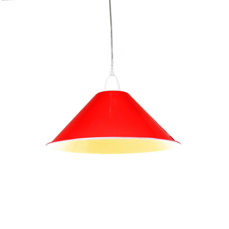 Neptune 15cm H Metal Empire Pendant Shade ( Screw On ), Red