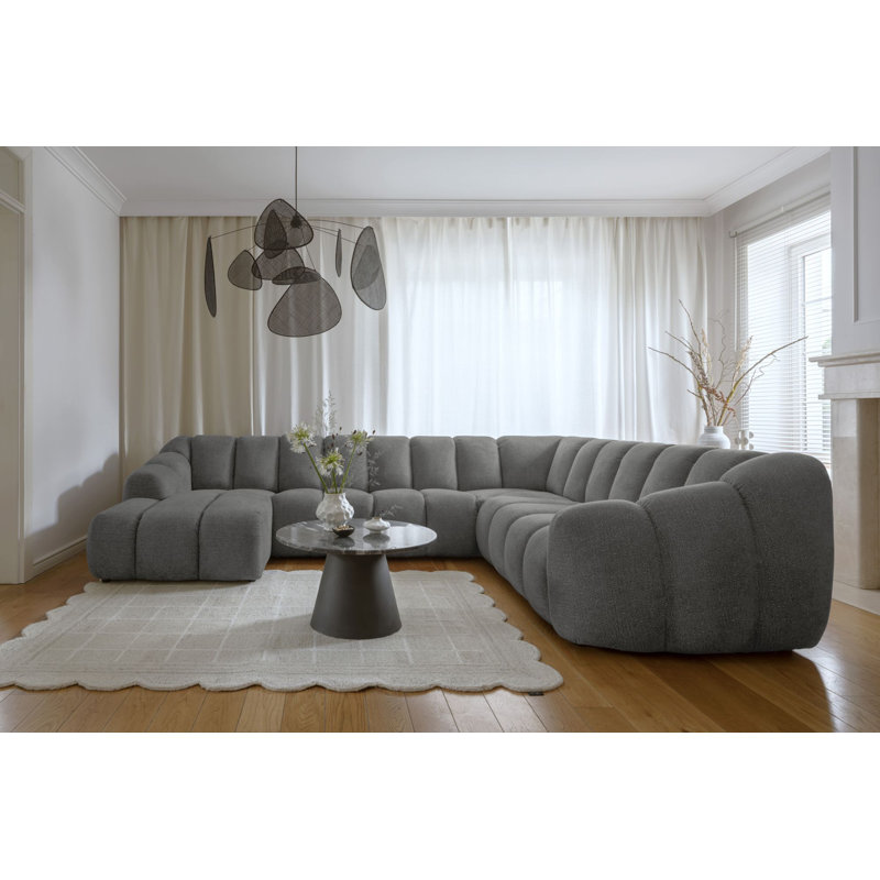 Shell 8 Seater Corner Sofa , Right Hand Facing, Dark Grey