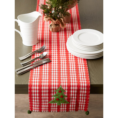 Aldwick Plaid 100% Cotton Christmas Table Runner