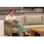 Ensemble de 6 meubles de patio modulaires en L, 1 repose-pieds et 1 table