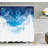 Winter Ations Christmas Trees Setting With Snowflakes and Stars New Year Graphic Image Shower Curtain + Hooks-21846513
