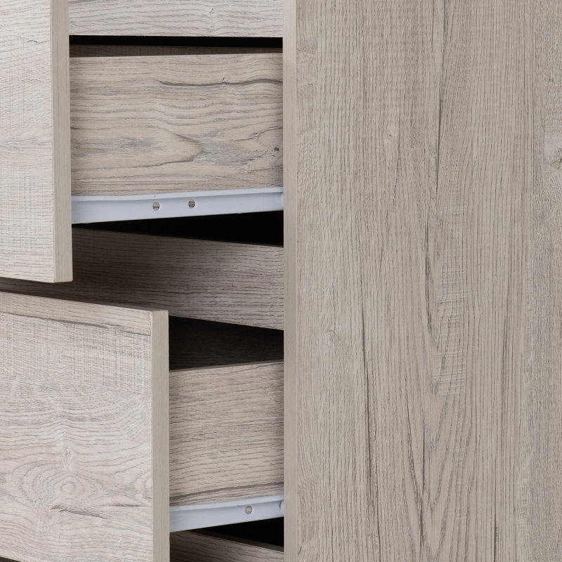 Braunstein 8 Drawer Chest Of Drawers, Urban Snow