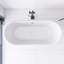 67 po X 30 po Baignoire de trempage autoportante en acrylique blanc brillant