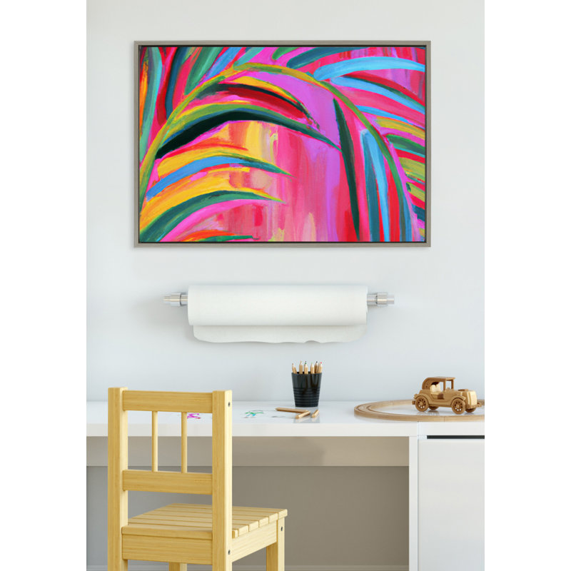 «Blank - Floater Frame», peinture sur toile, Gris, H 23 po x l 33 po