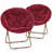 Upholstered Round Saucer Chairs Lounge Chairs, Foldable Papasan Chairs Reading Chairs for Bedroom-920271716-895868162