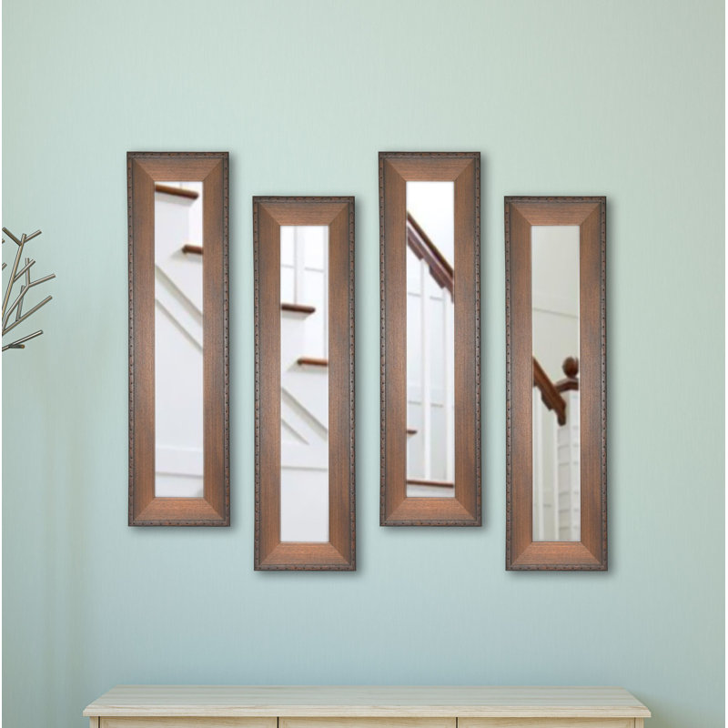 Ensemble 4 pièces de miroirs traditionnels Trujillo, H 39,5 po x l 11,5 po