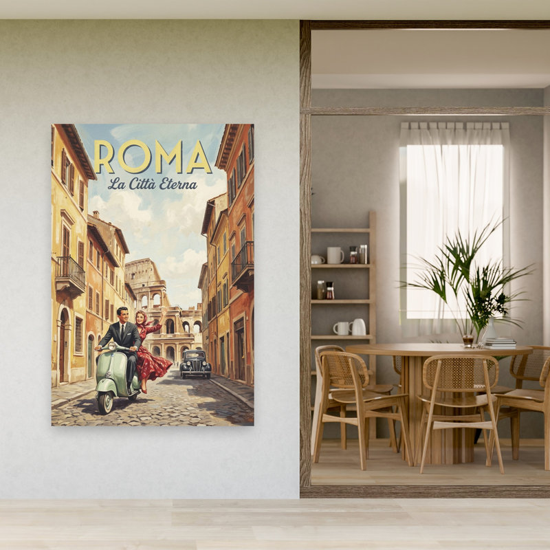 Impression sur toile romantique romantique, Rome, H 60 po x l 40 po