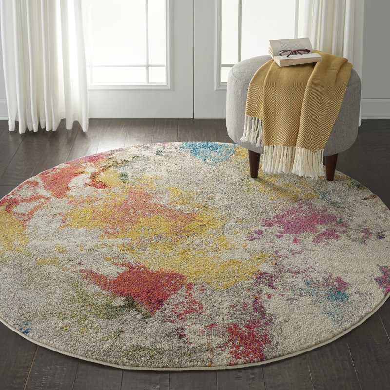 Abstract Indoor Rug, Rectangle 4'
