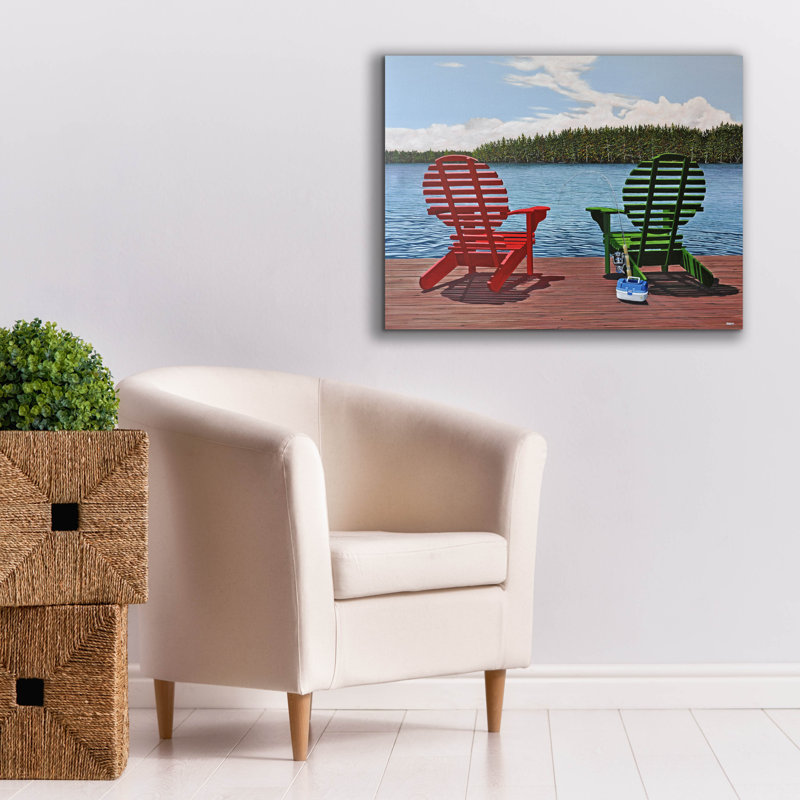 Toile épique Graffiti «Dockside» par Kenneth M Kirsch, 34 po x 26 po, H 26 po x l 34 po