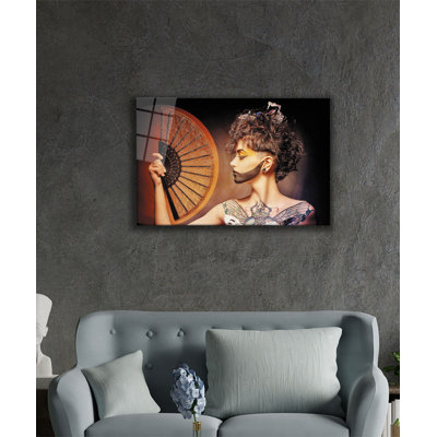 Élégante peinture décorative en verre trempé 18,1 po x 28,3 po | 100% verre trempé, épaisseur: 0,16 pouce | Superbe œuvre d'art pour la décoration intérieure, le salon et les espaces de bureau, durable et facile à nettoyer