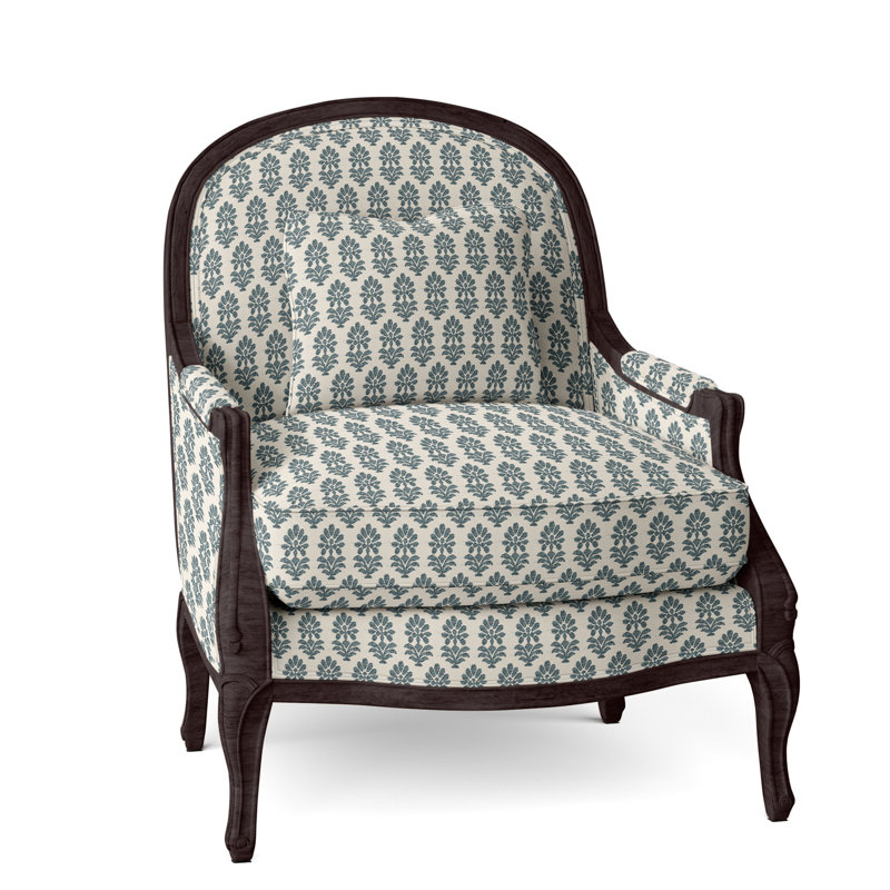 Fauteuil l 33,5 po Adair, Montego Bay, Perigold Francine bleu fumée