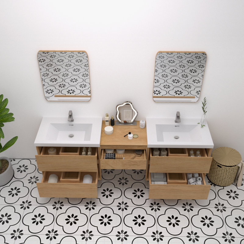 Ensemble de meuble-lavabo flottant 84 po Mellani