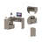 Raleigh L-Shaped Desk, Two Drawers, One Shelf, CPU Storage-1140543271