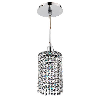 Luminaire suspendu cylindrique à 1 lumière Pakswith