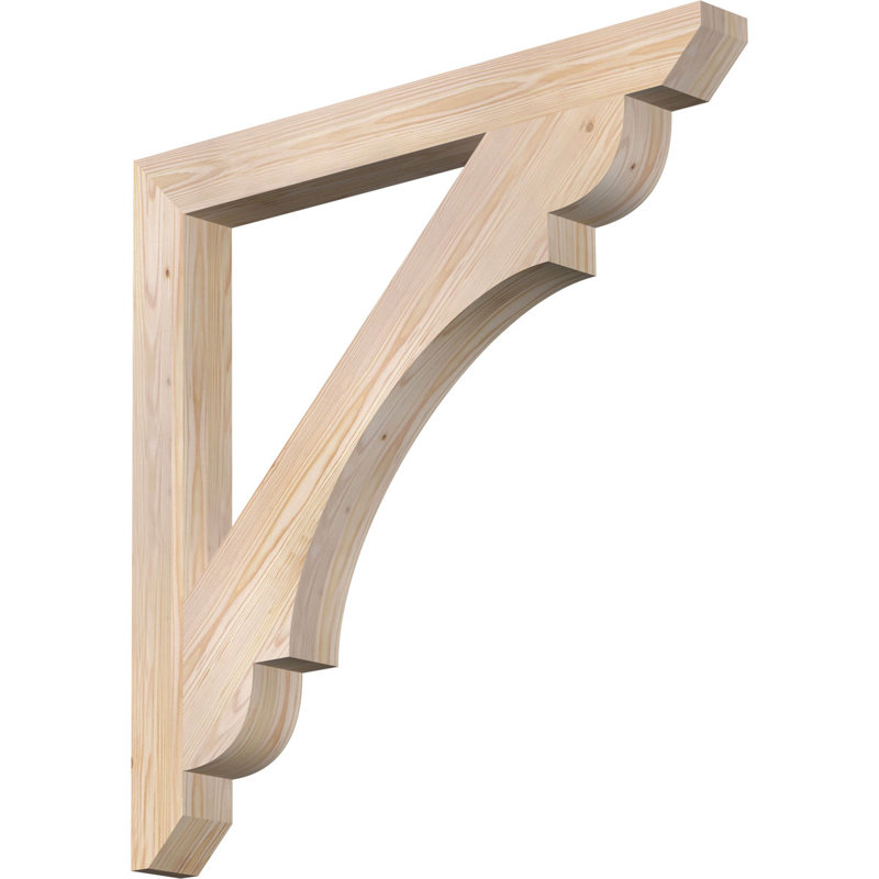 3 1/2"W x 36"D x 36"H Olympic Slat Smooth Bracket, Douglas Fir, Douglas Fir (Smooth), 36"H x 3.5"W x 36"D