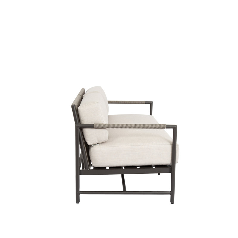 Pietra Outdoor 2 - Seat Loveseat, Echo Ash Sunbrella®