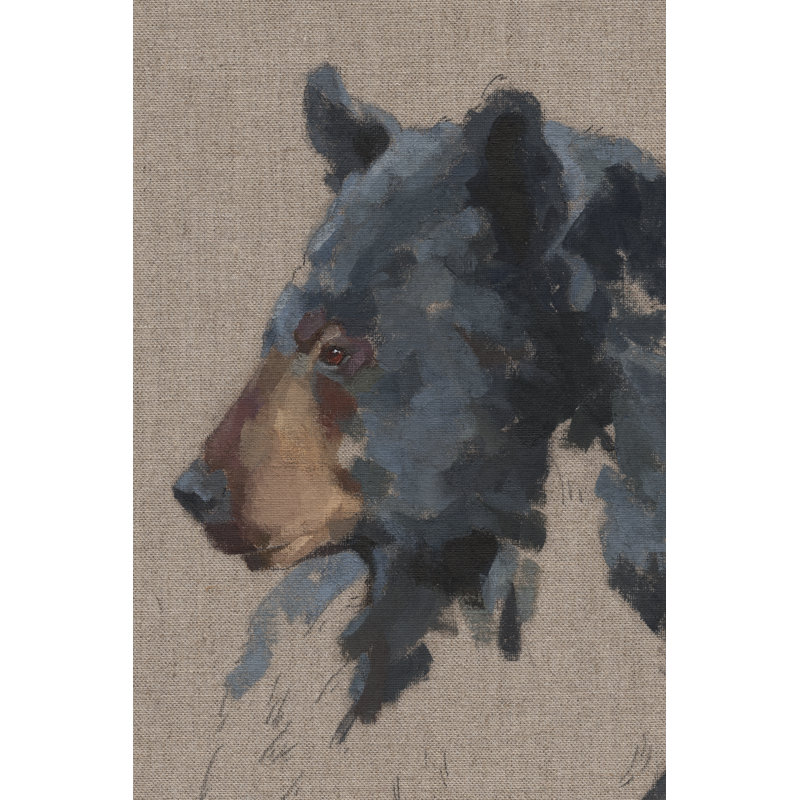 Big Bear IV - Wrapped Canvas Painting, 30 cm H x 20 cm W, Wrapped Canvas