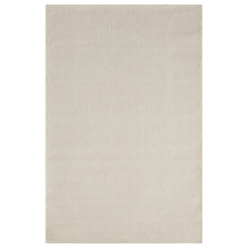 Tapis intérieur/extérieur uni scandinave beige Tresta, 2 pi 8 po x 4 pi 11 po