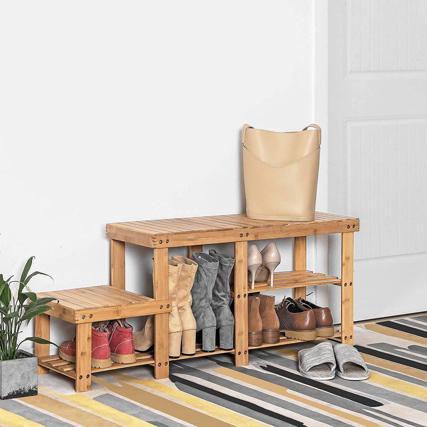 7 Pair Shoe Storage Bench