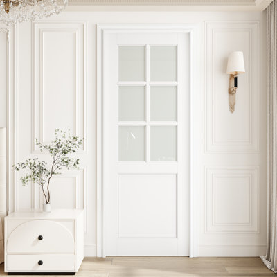 Porte intérieure en verre givré 6-Lite