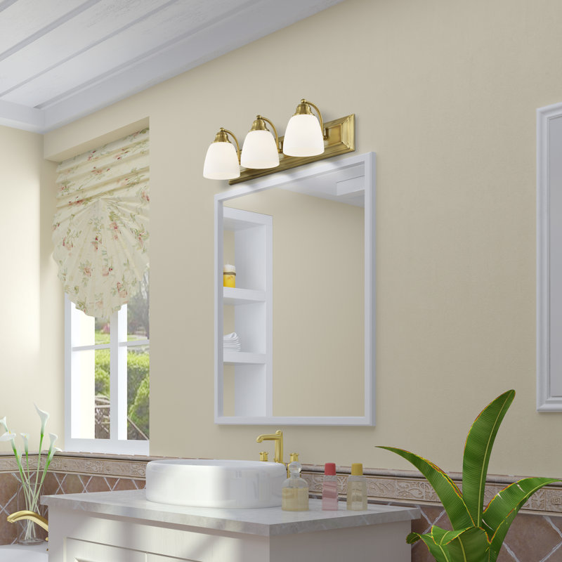 Amerion 3 - Light Dimmable Vanity Light, Antique Brass