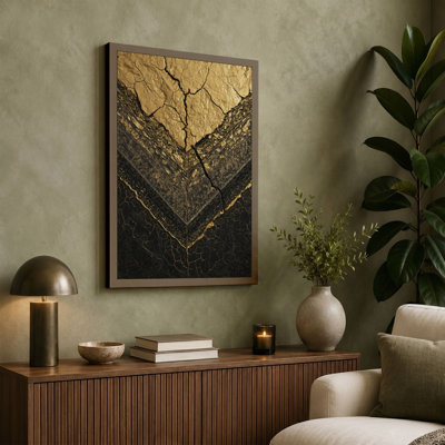 Golden Divide Industrial - Wrapped Canvas
