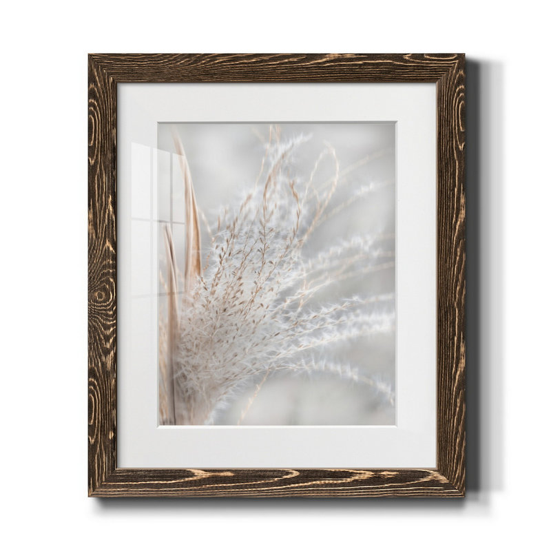 Summer Wisps I - Imprimé, H 20 po x l 17 po x P 1,5 po, Papier, cadre noyer, Blanc