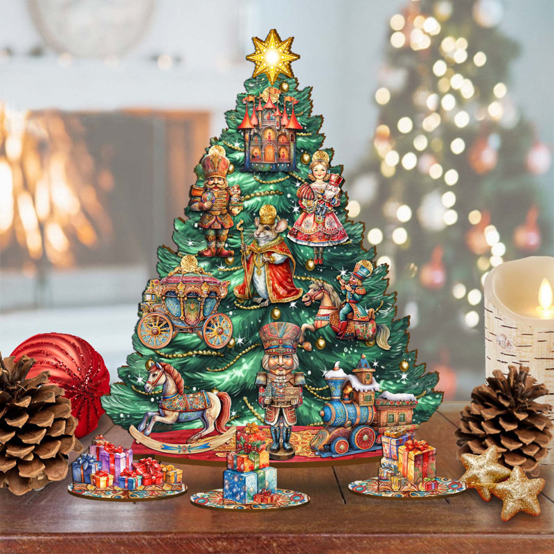 Arbre de Noël de table à collectionner sur le thème du casse-noisette par G.Debrekht
