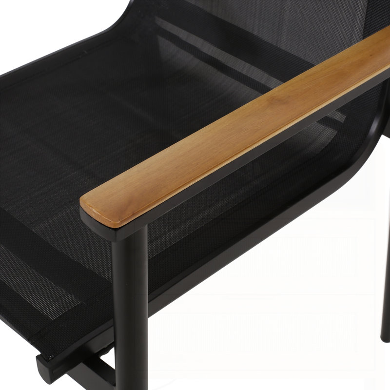 Ensemble de 2 chaises de jardin d'extérieur style campagne moderne