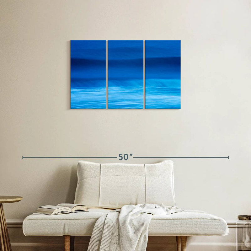 Gillard Deep Blue Waves, 20" H x 33" W