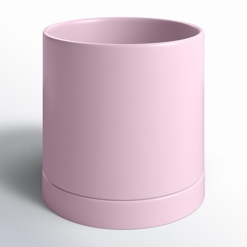 Pot de fleurs en céramique Carlotta, Mauve, H 8 po x l 8 po x P 8 po