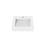 Pyramid 24" Wall-Mounted Modern Bathroom Sink with Ramp Basin - White, With Faucet Hole-67184107-62540268